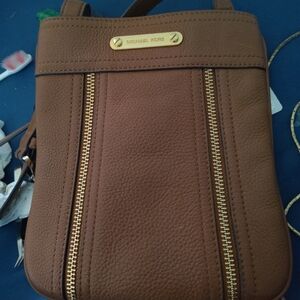 Michael Kors Brown Leather Crossbody Bag